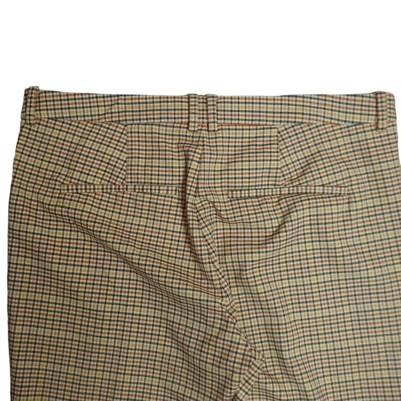 Inwear Copenhagen 1969 Tan Orange Yellow Black Plaid Preppy Academia Ankle Pants - Picture 6 of 9